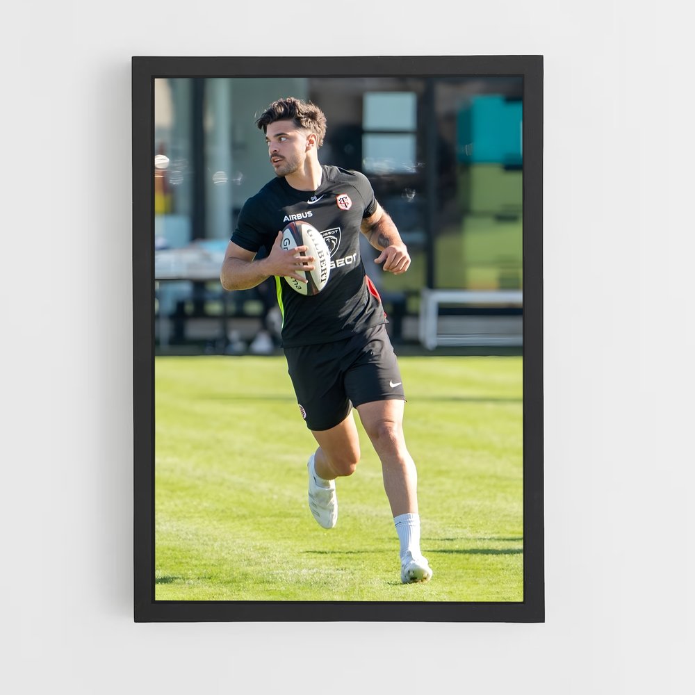 Poster Sprint de Romain – affiche Rugby (vue 2)